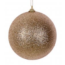 Χριστουγεννιάτικη Μπάλα Xρυσή με Γκλίτερ (10cm)